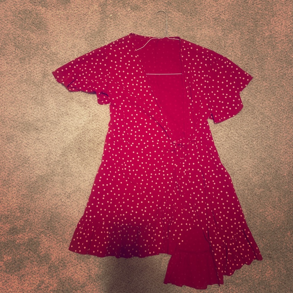 2 for $40! 2 polka dot dresses! Red/blue dresses.